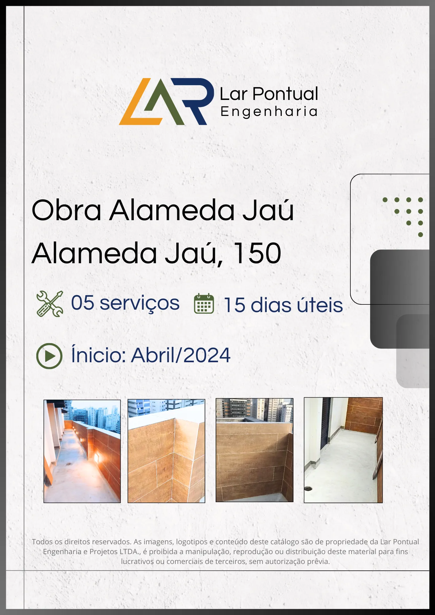 Capa do estudo de caso: Obra Alameda Jaú