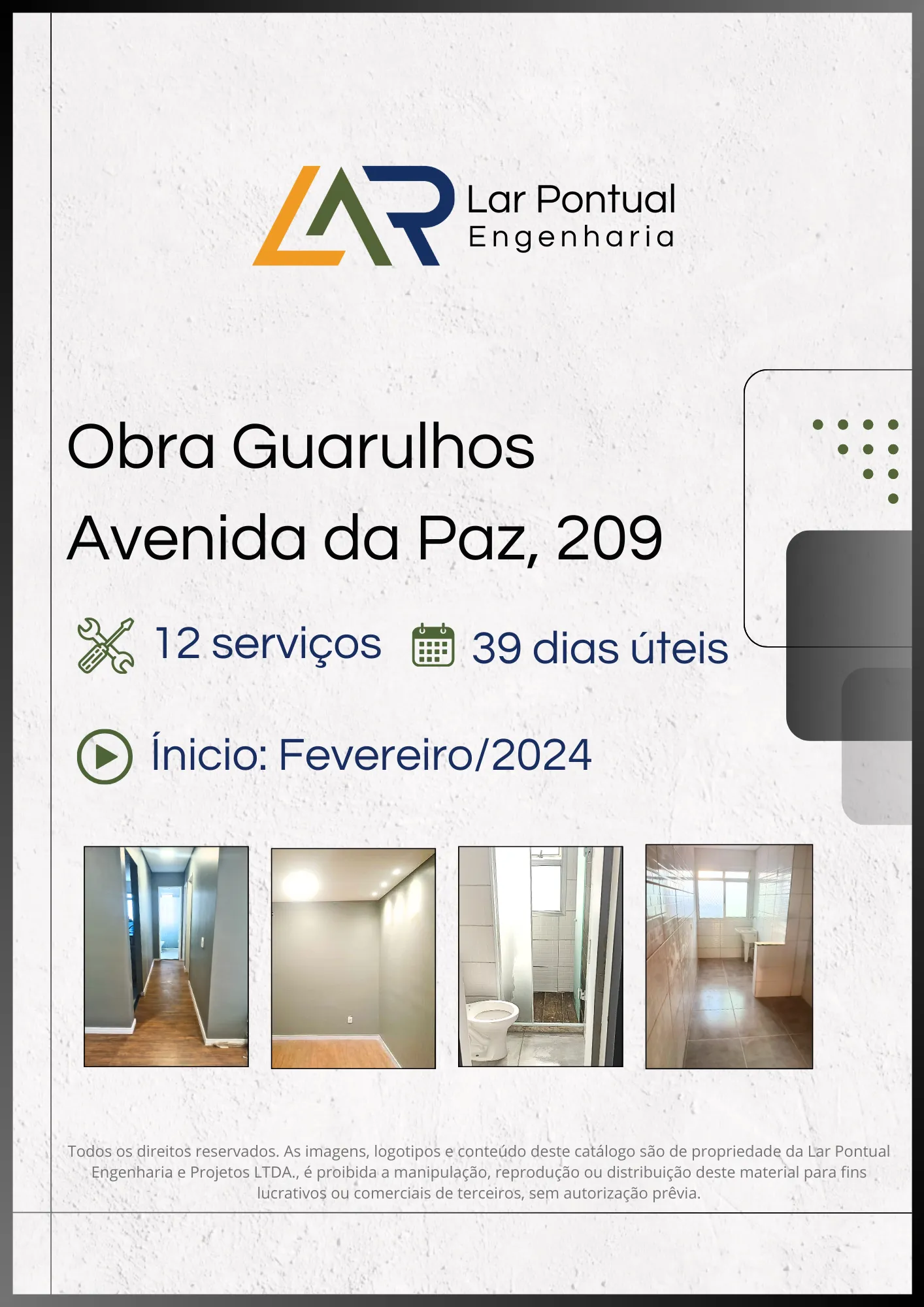 Capa do estudo de caso: Obra Guarulhos