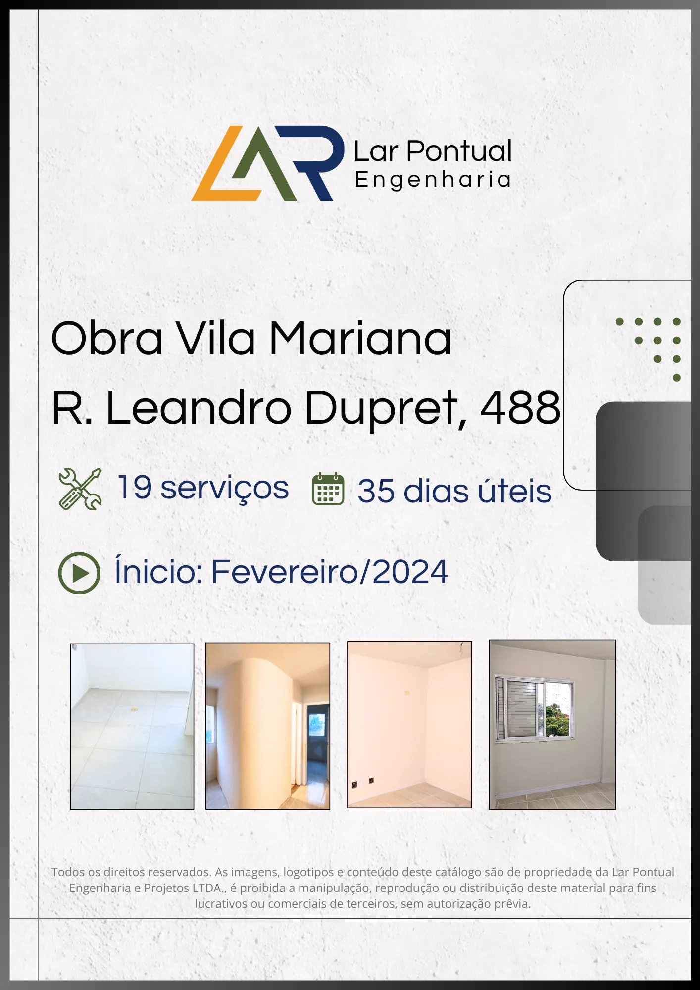 Capa do estudo de caso: Obra Vila Mariana