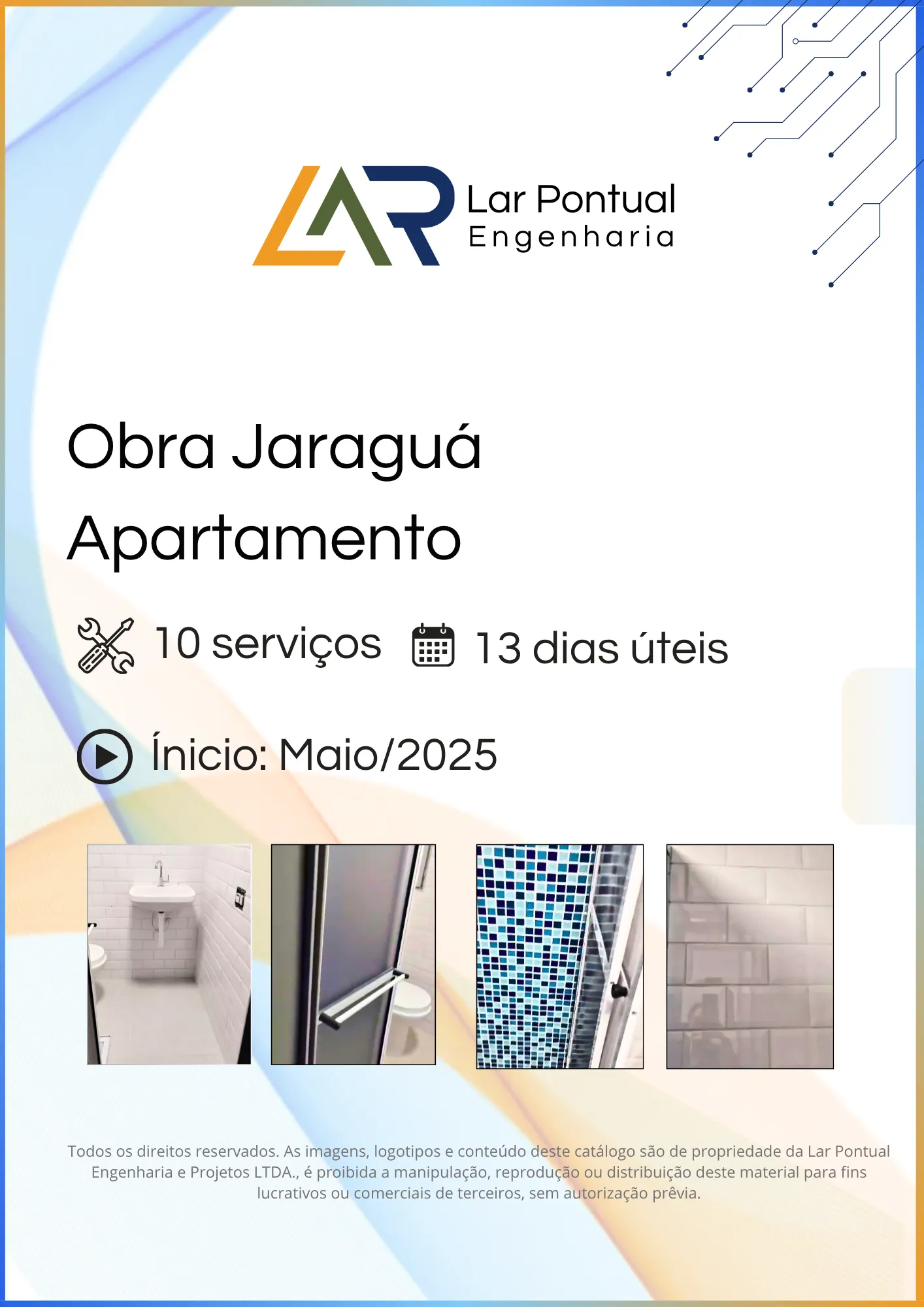 Capa do estudo de caso: Obra Jaraguá Apartamento
