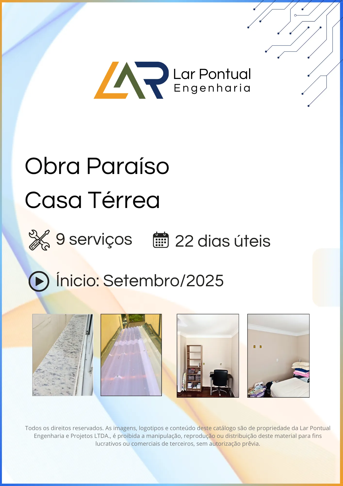 Capa do estudo de caso: Obra Paraíso Casa Térrea
