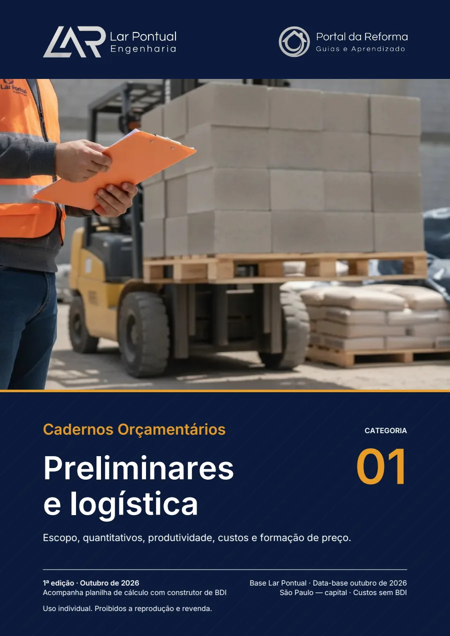 Capa do Caderno Orçamentário Preliminares e logística