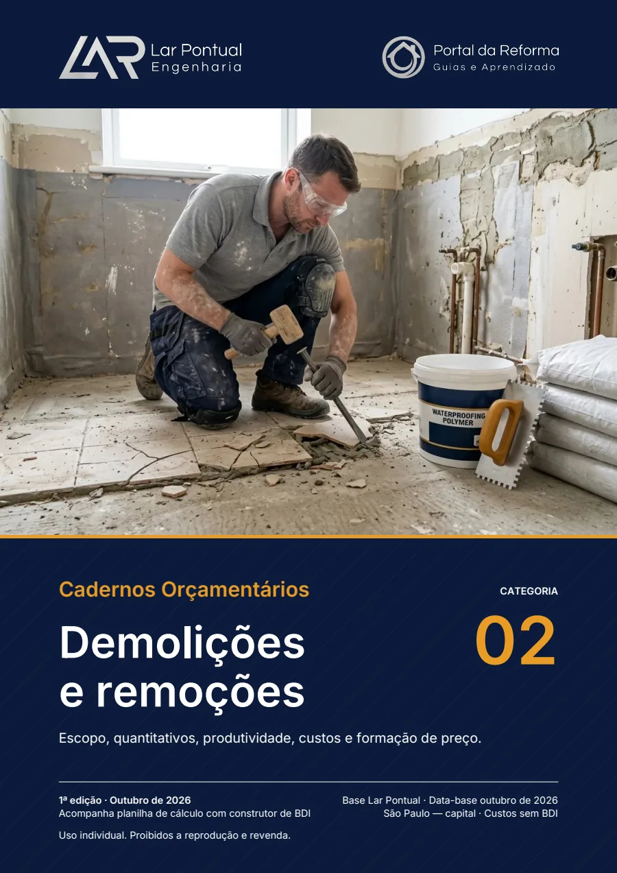 Capa do Caderno Orçamentário Demolições e remoções