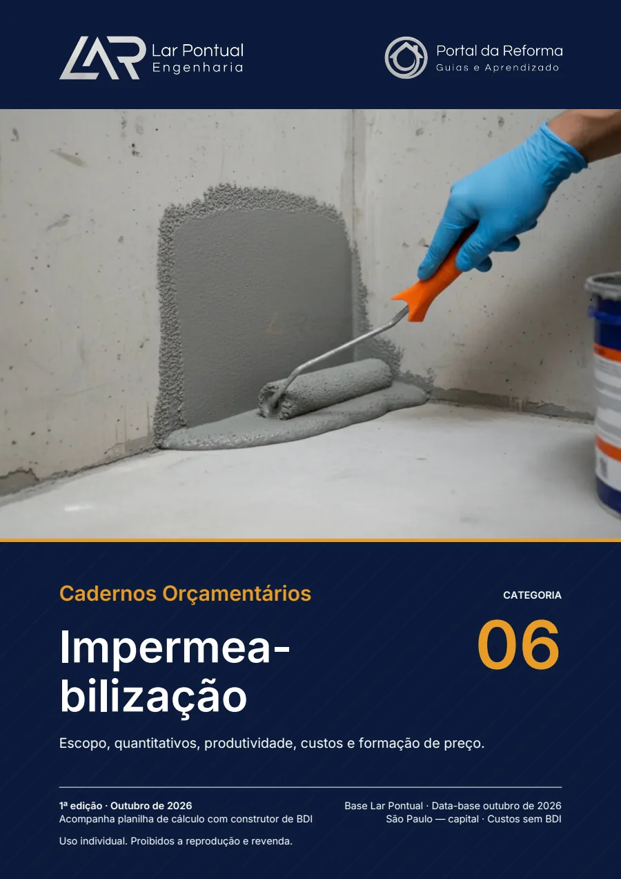 Capa do Caderno Orçamentário Impermeabilização
