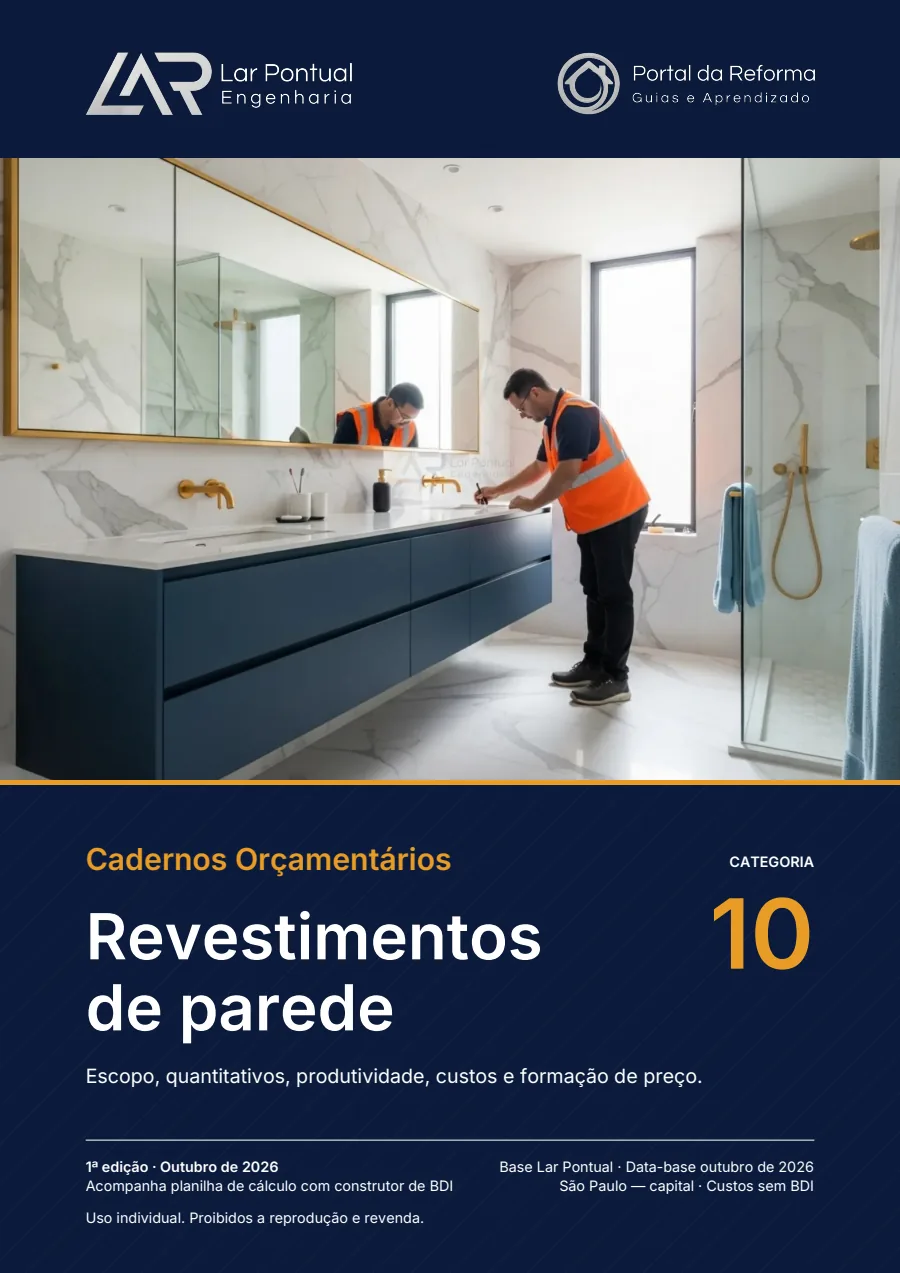 Capa do Caderno Orçamentário Revestimentos de parede