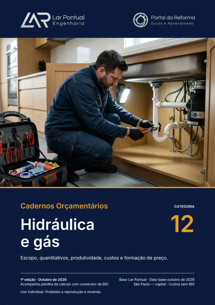Capa do Caderno Orçamentário Hidráulica e gás