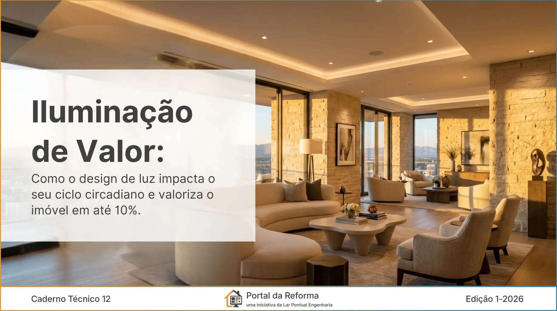 Capa do Caderno Técnico Iluminação de Valor