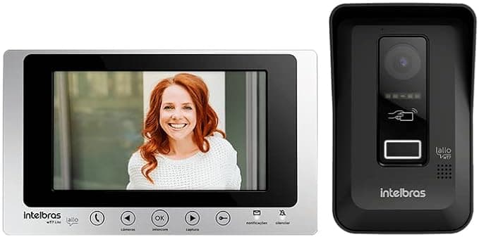 Foto de INTELBRAS Videoporteiro Wi-fi Allo wT7 Lite Preto/Prata