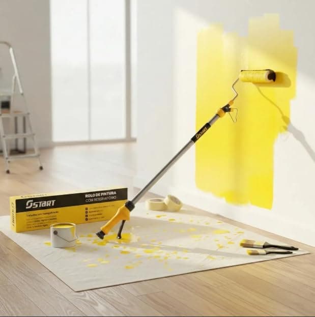 Foto de Rolo de Pintura Profissional Start ST-700 – Reservatório 700ml com Suporte
