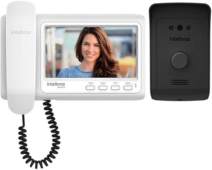 Foto de Vídeo Porteiro Residencial IVR 1070 HS Branco e Preto Intelbras