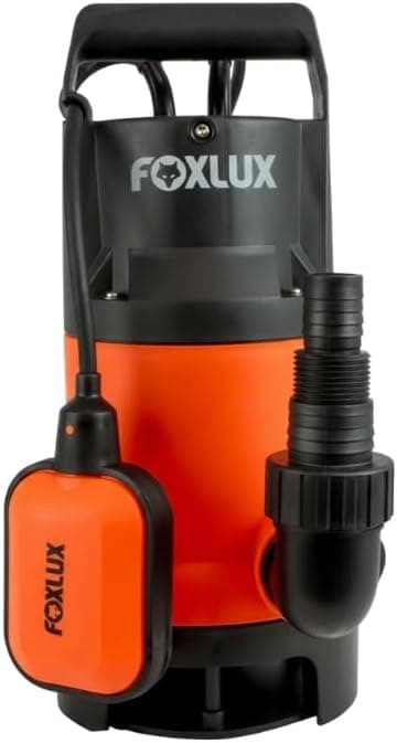 Bomba Submersível Foxlux 1CV 750W 220V Água Limpa e Suja 13000L/h Boia