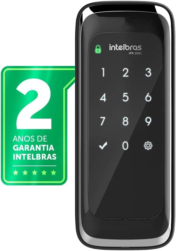 Foto de Fechadura Smart de Sobrepor Compatível com Alexa IFR 1001 Preto Intelbras