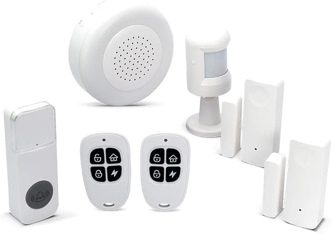 EKAZA Kit Alarme 2 Sensores Abertura + 1 Sensor Presença + 2 Controle