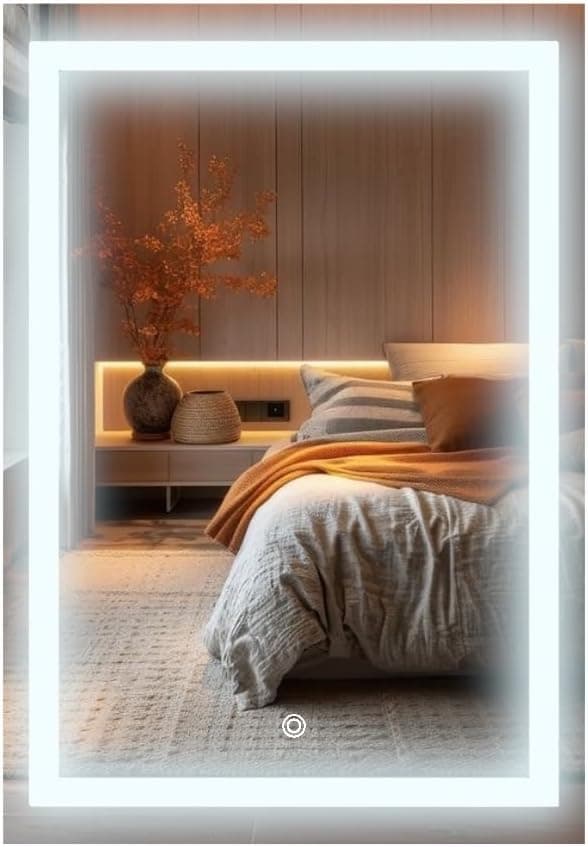 Espelho com LED Espelho jateado led quadrado