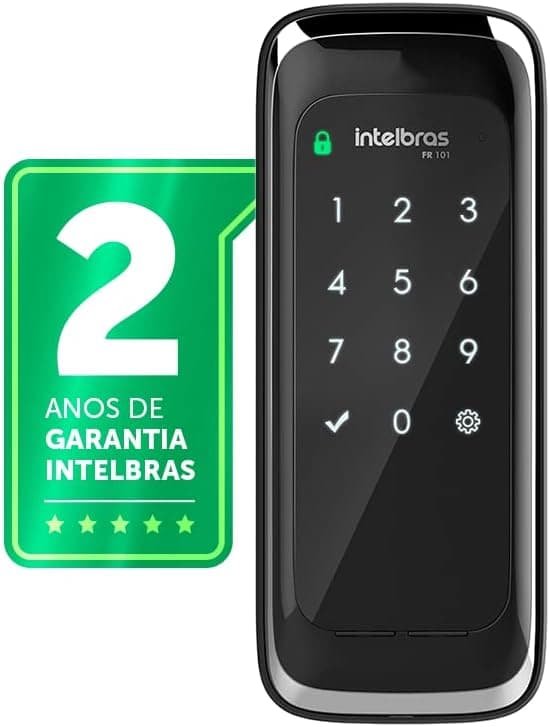 Foto de Fechadura Digital de Sobrepor Touch Screen FR 101 Preto Intelbras
