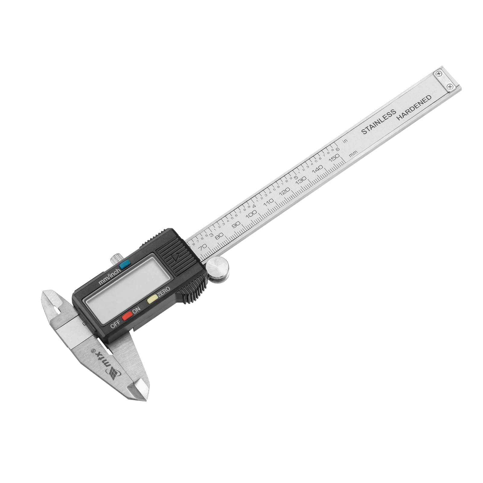 MTX Paquímetro Digital 150Mm 6 Pol Em Aço Inoxidável Alta Precisão Com Display LCD Para Medições Internas E Externas Estojo Plástico De Proteção Ideal Para Uso Profissional Em Oficinas E Manutenção