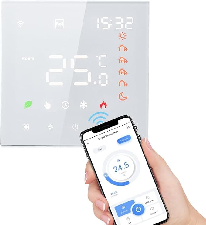 Termostato WiFi Smart Tuya Controlador de Temperatura Digital Programável