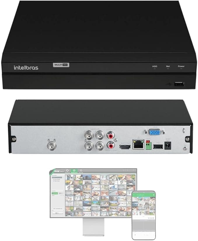 DVR GRAVADOR DIGITAL DE VIDEO 4 CANAIS MHDX 1304 INTELBRAS