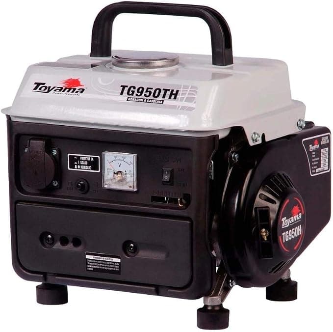 GERADOR TOYAMA GASOLINA TG950TH 2 TEMPOS MONOFASICO 127V 850W PARTIDA