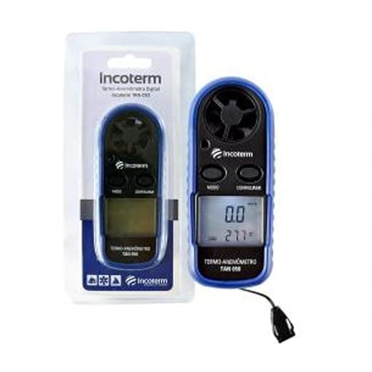 Incoterm - Anemômetro Com Termômetro Digital para Monitoramento Preciso de