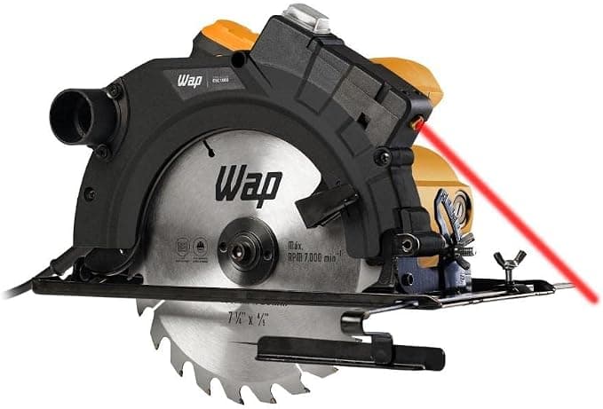 WAP Serra de Circular 7.1/4" ESC 1500 com Guia a Laser e Base de Ajuste