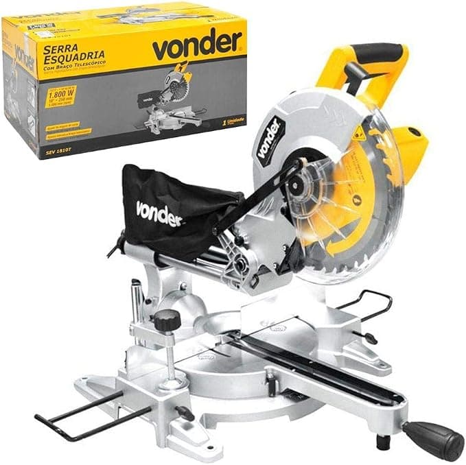 Vonder Serra de Esquadria 10" com Braço Telescópico, 1800 W, 127 V, SEV