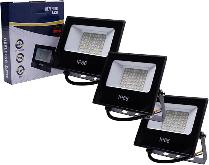 Refletor Solar LED 3 peças - 110,22 V