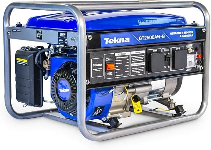 Foto de Gerador a Gasolina Tekna GT2500AW – 2.200W, Bivolt 127V/220V, Motor 4