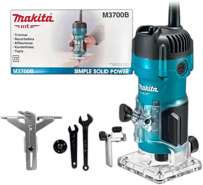 MAKITA Tupia Manual M3700B 530W 35000RPM Corte Preciso em Madeira e MDF