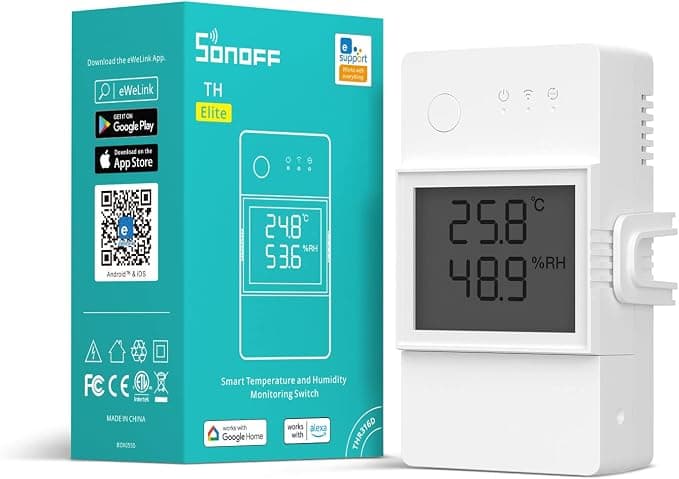 Interruptor inteligente de monitoramento de temperatura e umidade SONOFF