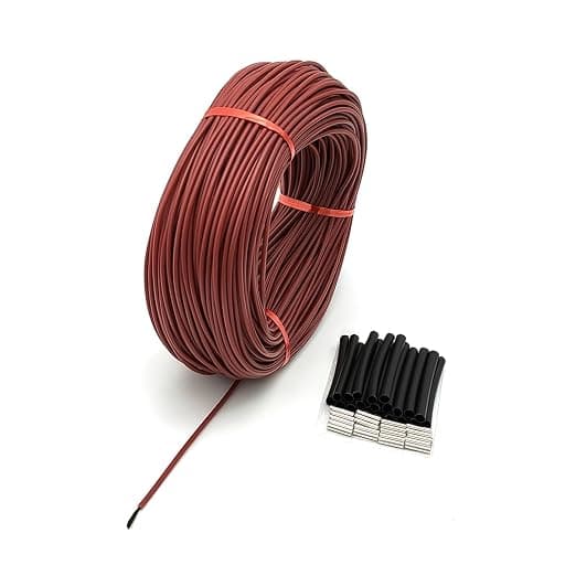 Keenso Fio de Aquecimento 200℃ φ3mm 12K 33Ω Para Piso Aquecido (50m)