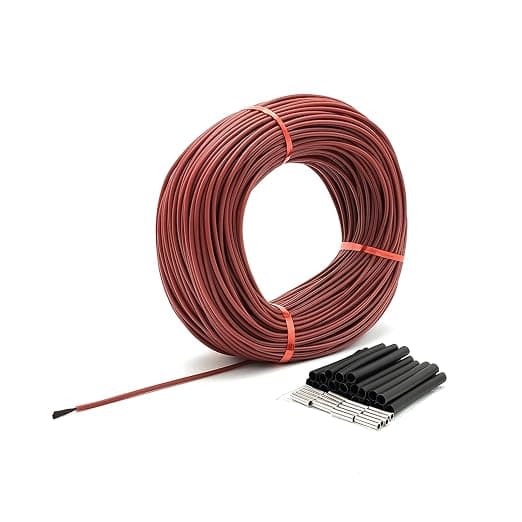 Keenso Fio de Aquecimento 200℃ φ3mm 12K 33Ω Para Piso Aquecido (20m)