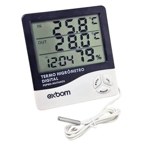 Termômetro Digital Termo Higrômetro com Sensor Externo Medidor Temperatura