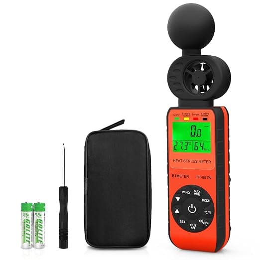 BTMETER Bt-881W Medidor de Estresse Térmico Anemômetro, Medidor Digital de