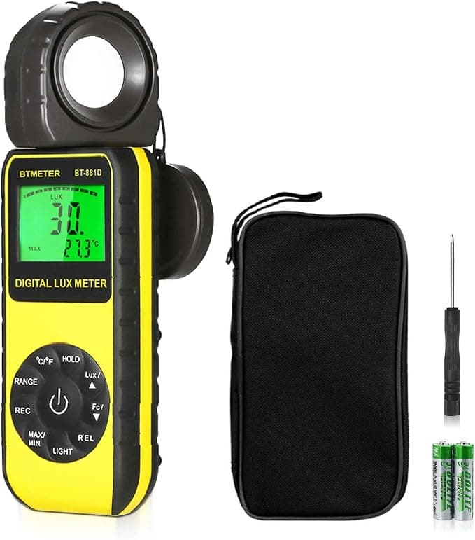 BTMETER BT-881D Medidor de luz de iluminação digital, luzes de medição