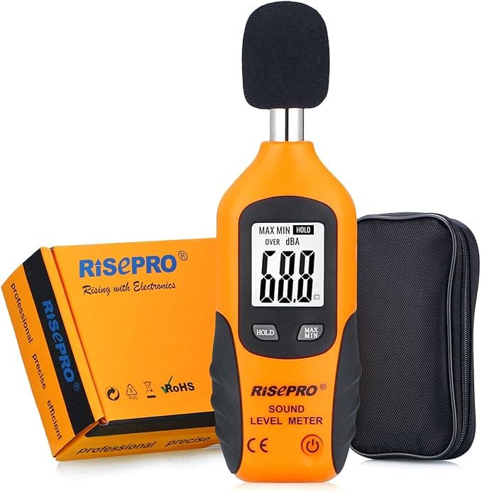 Foto de Medidor de decibéis, medidor digital de nível de som RISEPRO 30 – 130 dB