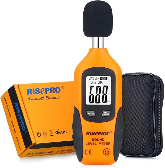 Foto de Medidor de decibéis, medidor digital de nível de som RISEPRO 30 – 130 dB