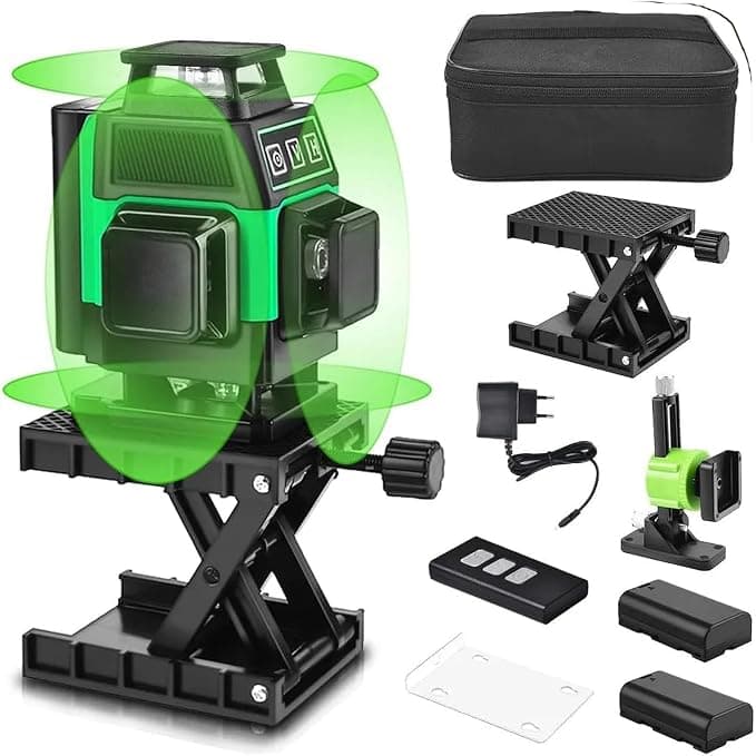 Nível a Laser Verde 4D 16 Linhas 4x360° Autonivelante ±3°, Diâmetro de