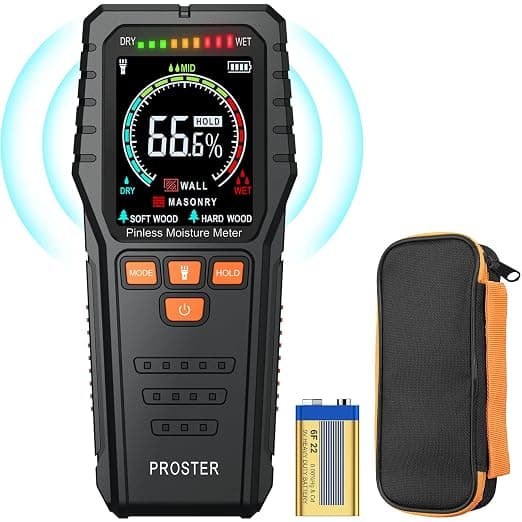 Proster Medidor de umidade sem pinos para detecção de umidade não