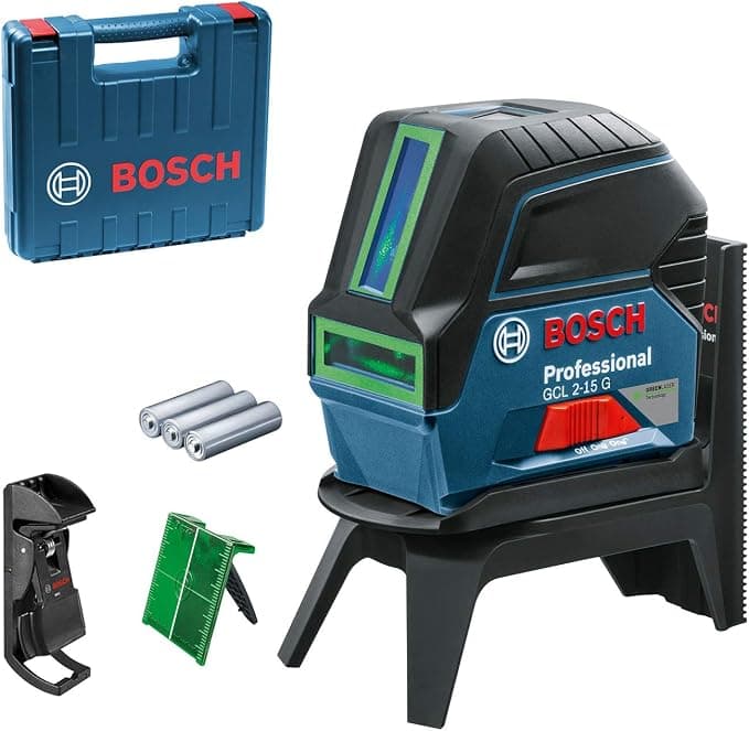 Foto de Nível Laser verde Bosch GCL 2-15 G 15m com pontos de prumo