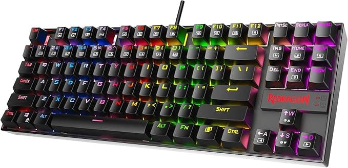 Teclado Mecânico Redragon Preto RGB retroiluminado