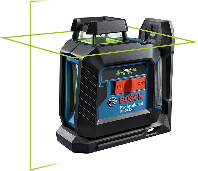 BOSCH GLL50-40G Green-Beam Auto-Nivelante Laser de linha cruzada de 360