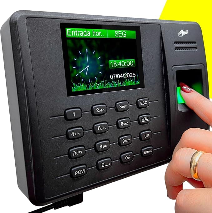 Relógio de Ponto Biométrico Digital Eletrônico Máquina Para Empresa Com