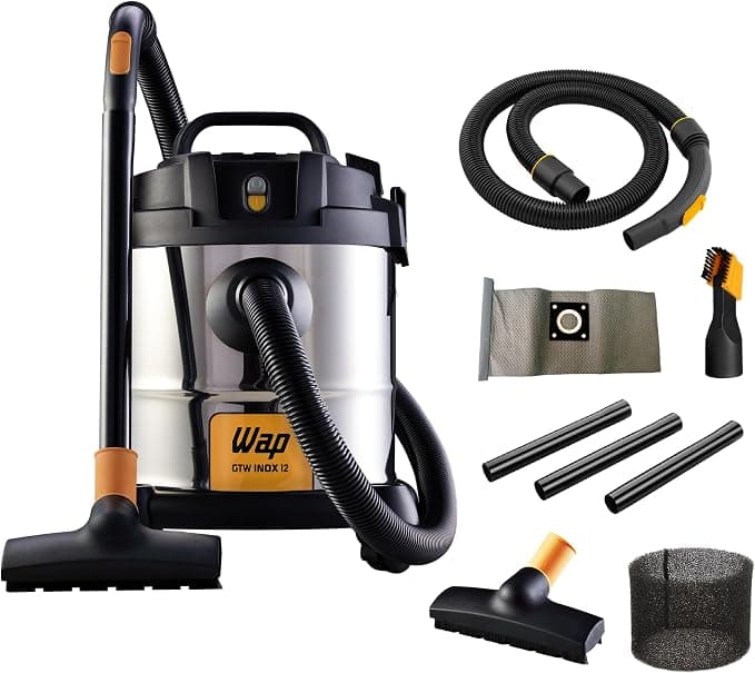 Foto de WAP Aspirador de Pó e Água Barril GTW INOX 12, Compacto, 12 Litros, com