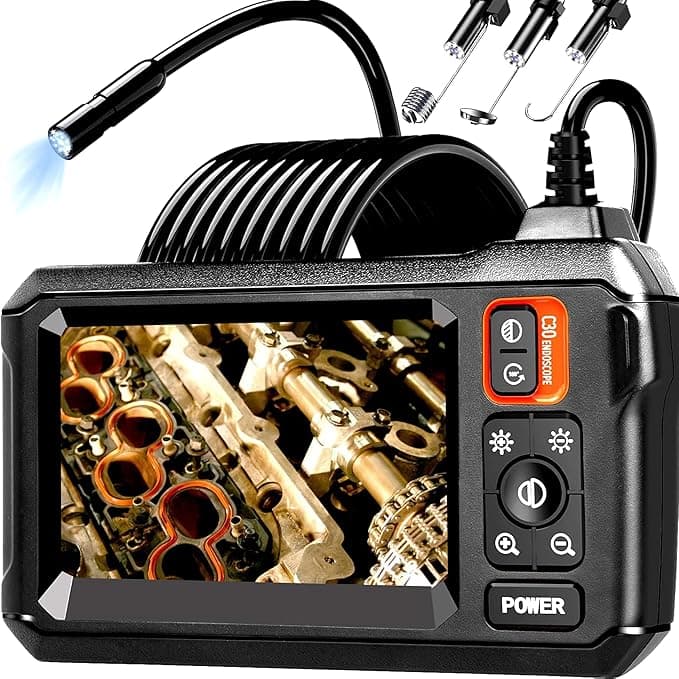 Daxiongmao Boroscópio, Câmera de Endoscópio com Luz HD 1080p, IP67 à Vida