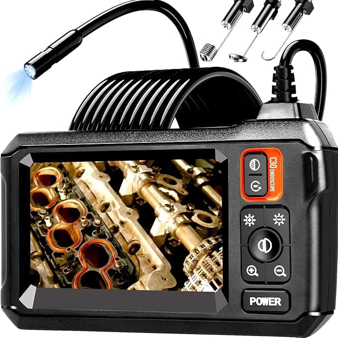 Daxiongmao Boroscópio, Câmera de Endoscópio com Luz HD 1080p, IP67 à Vida