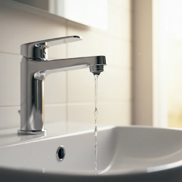 Torneira pingando indicando necessidade de manutenção preventiva