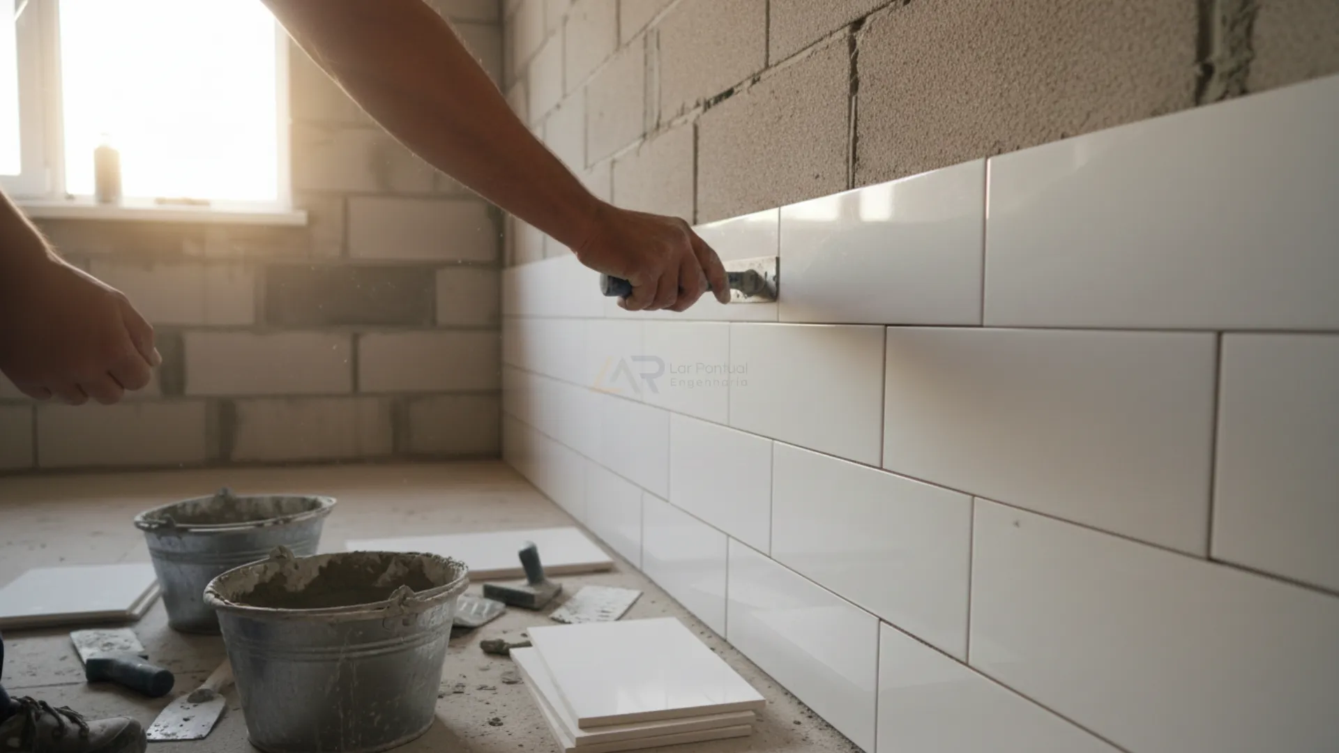 Assentamento de azulejos em apartamento MRV