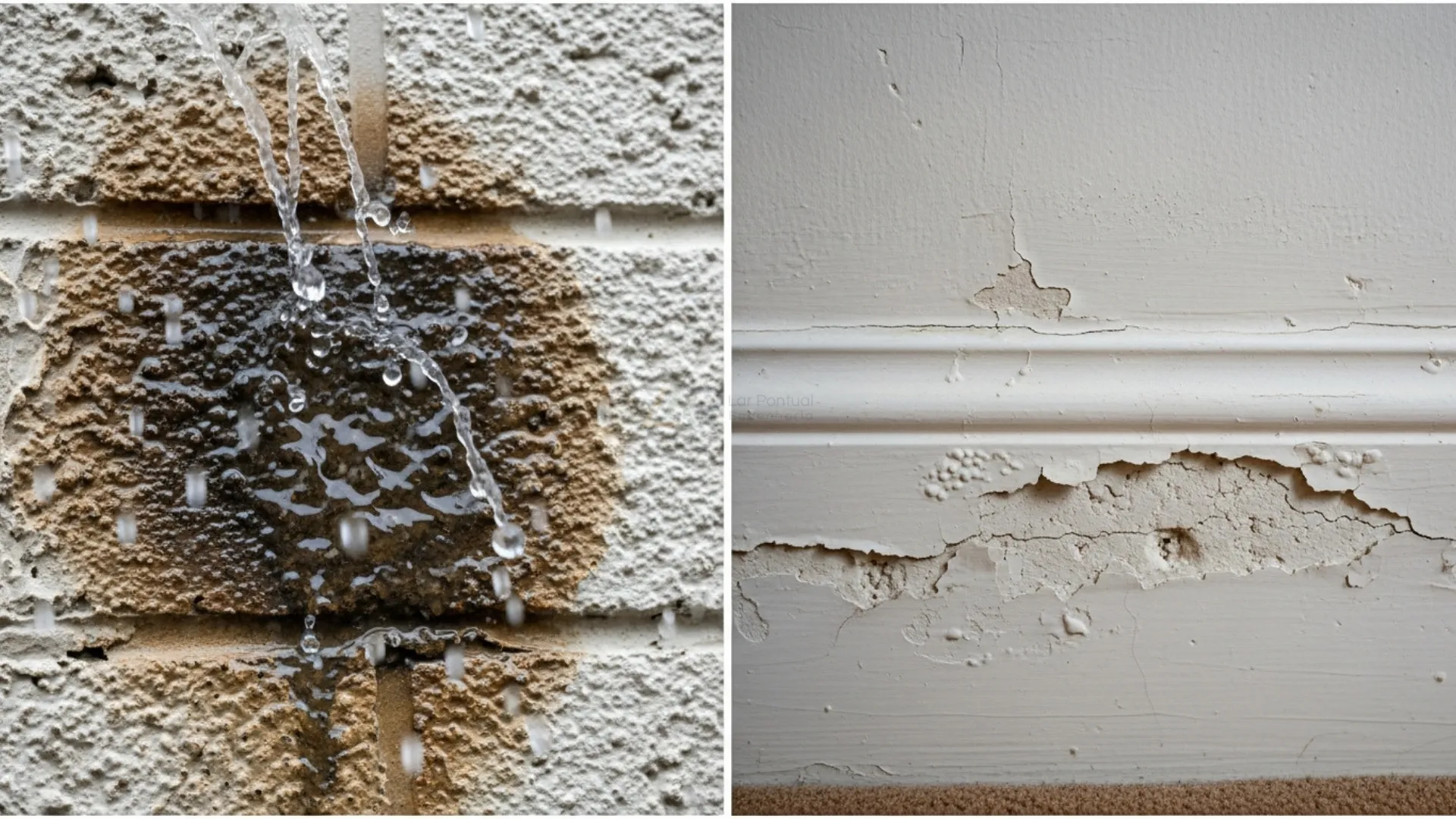 Umidade ascendente vs batida de chuva