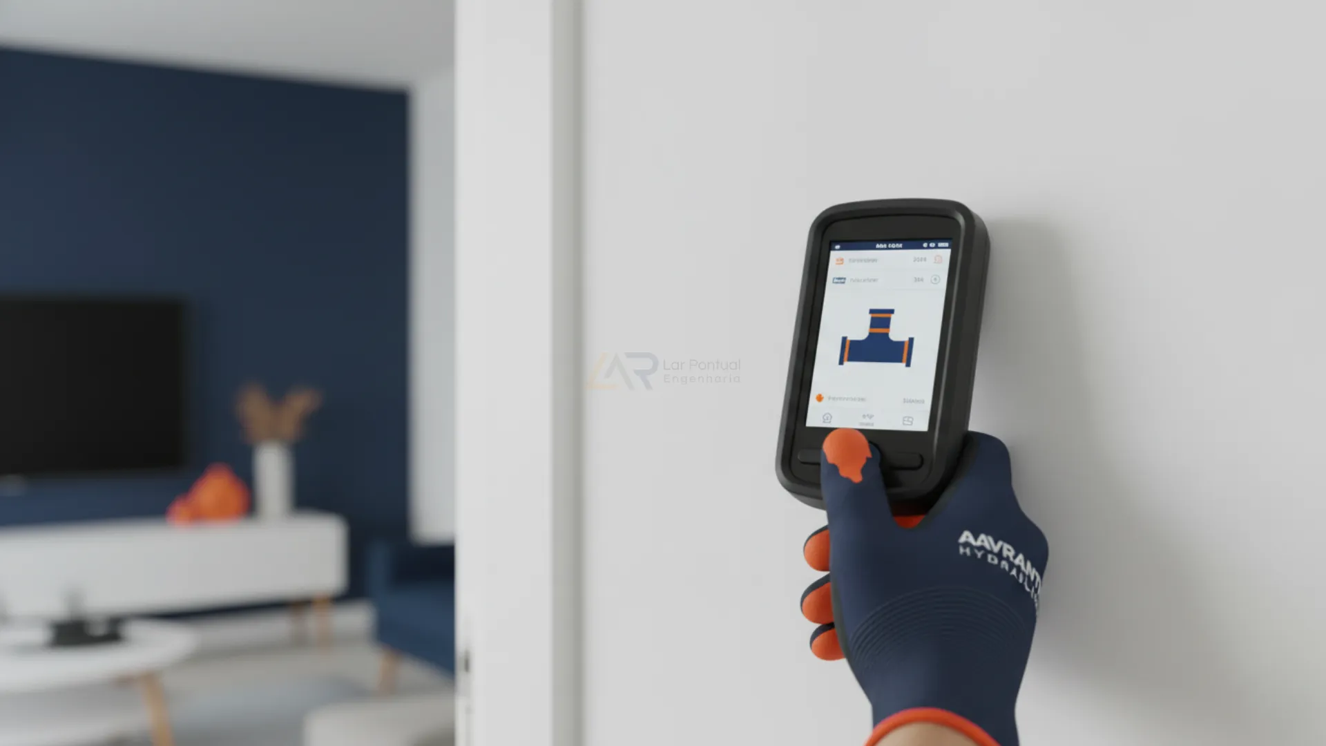 Detector de Tubulações em Uso